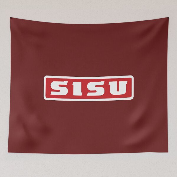 Item preview, Retro Sisu - puna-valko designed and sold by knappidesign.