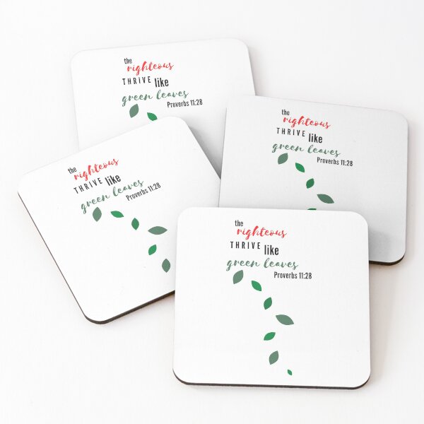 Item preview, Proverbs 11:28 | The Righteous Thrive Like Green Leaves designed and sold by WordsToArt.