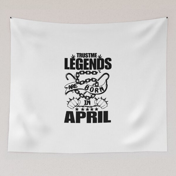 Artikelvorschau, Trust me Legends are born in April Chains Gift Premium Apparel Funny Holiday Xmas entworfen und verkauft von DesignByHeartUK.