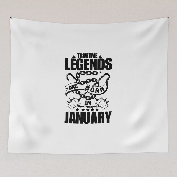 Artikelvorschau, Trust me Legends are born in January Chains Gift Premium Apparel Funny Holiday Xmas entworfen und verkauft von DesignByHeartUK.