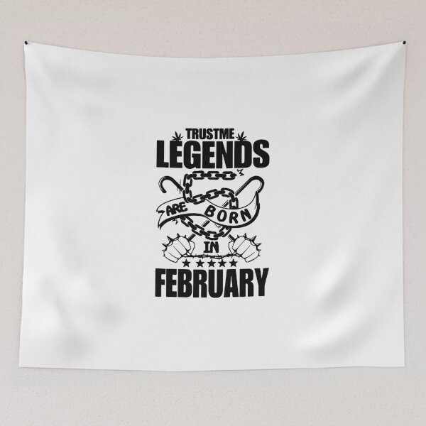 Artikelvorschau, Trust me Legends are born in February Chains Gift Premium Apparel Funny Holiday Xmas entworfen und verkauft von DesignByHeartUK.