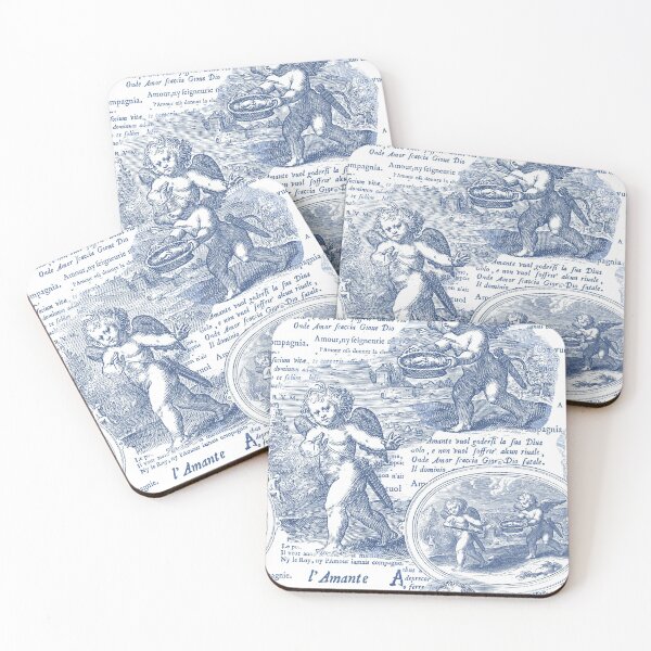 Item preview, Romantic Cupids in Love French Toile designed and sold by AntiqueImages.