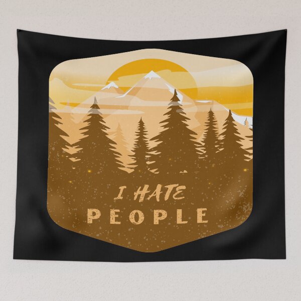 Item preview, I Hate People I Love Camping Funny Design designed and sold by Paula Helit.