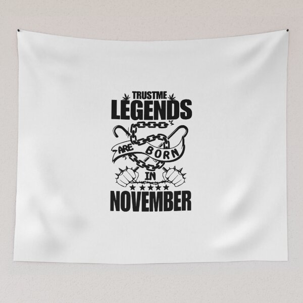 Artikelvorschau, Trust me Legends are born in November Chains Gift Premium Apparel Funny Holiday Xmas entworfen und verkauft von DesignByHeartUK.