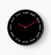 Binary clock, white lettering Clock