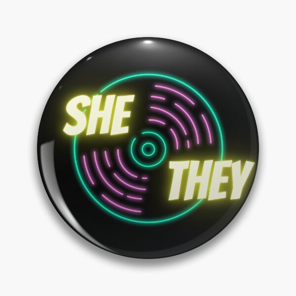 Item preview, Neon Vinyl She They Pronouns designed and sold by LyssaByssa.