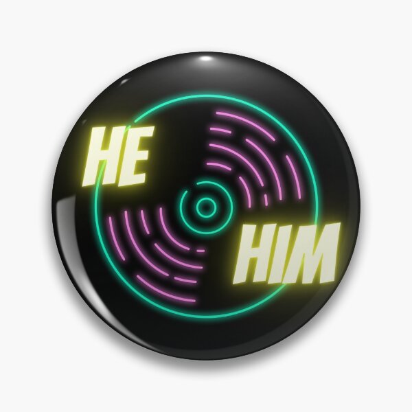 Item preview, Neon Vinyl He Him Pronouns designed and sold by LyssaByssa.