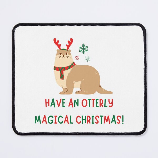 Item preview, Have an Otterly Magical Christmas Pun designed and sold by Pun Intended.