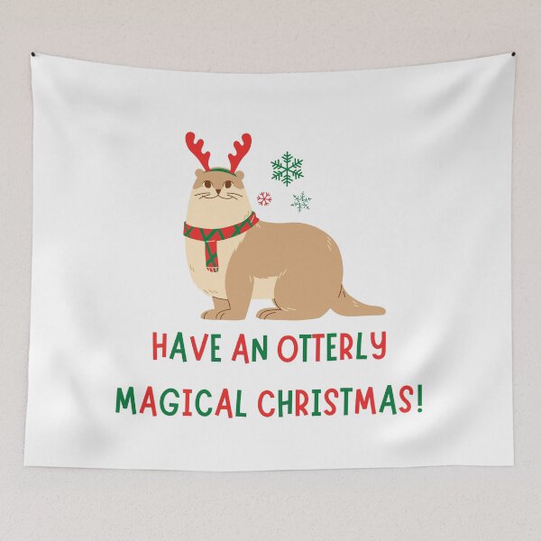 Item preview, Have an Otterly Magical Christmas Pun designed and sold by Pun Intended.
