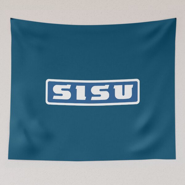 Item preview, Sinivalkoinen Retro Sisu designed and sold by knappidesign.