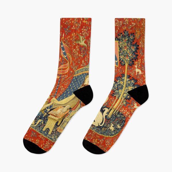 Artikelvorschau, Dame und das Einhorn Mittelalterlicher Wandteppich entworfen und verkauft von antiqueart.