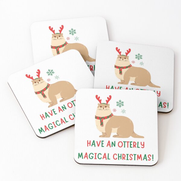 Item preview, Have an Otterly Magical Christmas Pun designed and sold by Pun Intended.