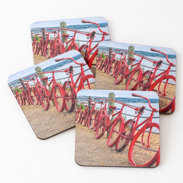 Item preview, Red Bikes at Lake Taupo, New Zealand designed and sold by Lyl Dil Creations.