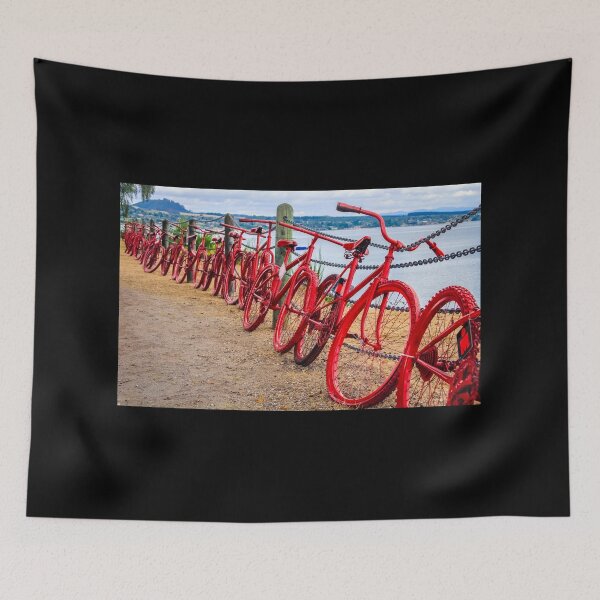 Item preview, Red Bikes at Lake Taupo, New Zealand designed and sold by Lyl Dil Creations.