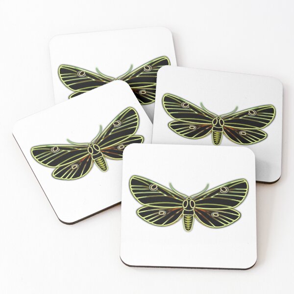 Item preview, Black and yellow night moth. designed and sold by Elonium.