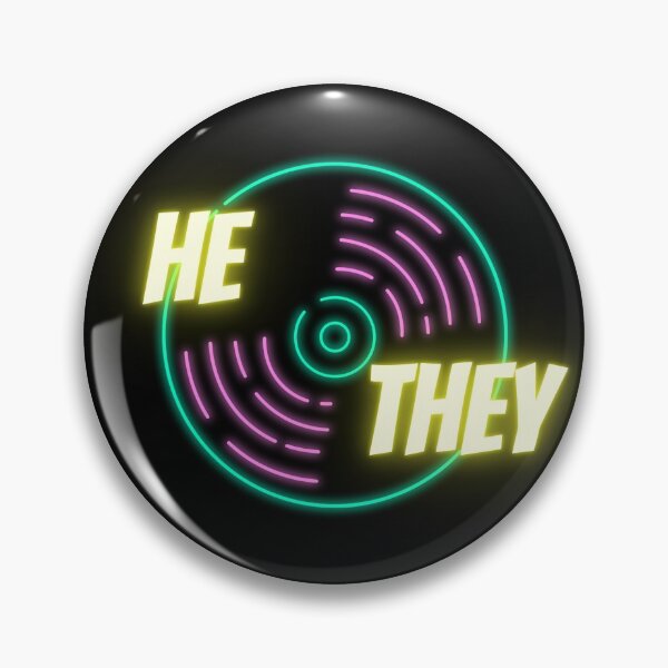 Item preview, Neon Vinyl He Him Pronouns designed and sold by LyssaByssa.