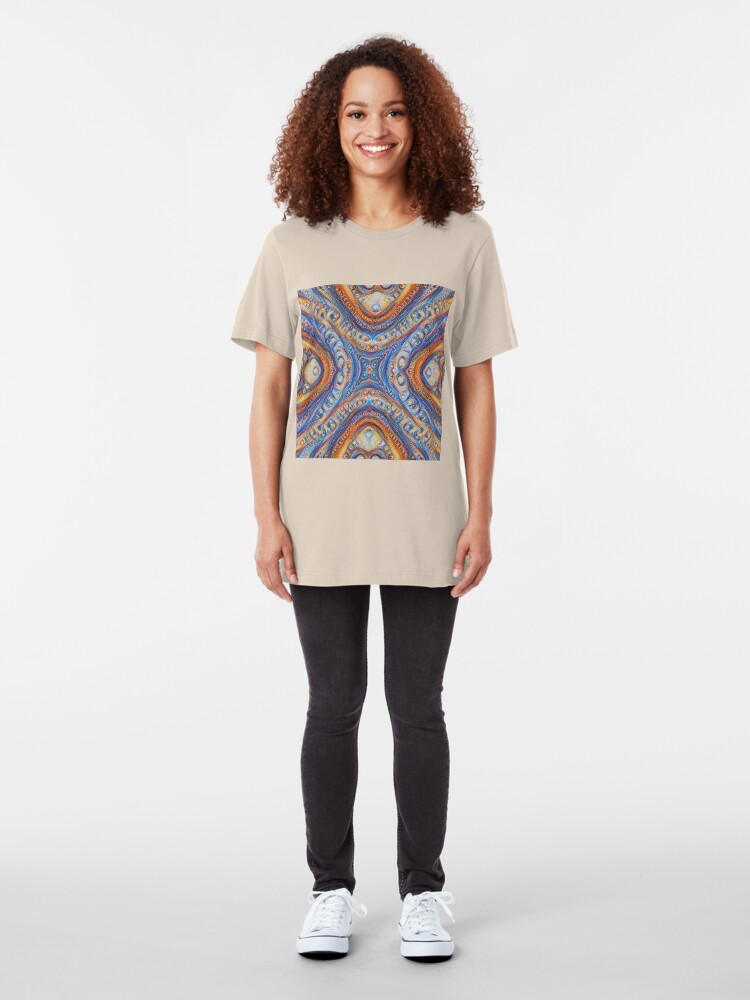 Alternate view of Demicircles #DeepDream Slim Fit T-Shirt