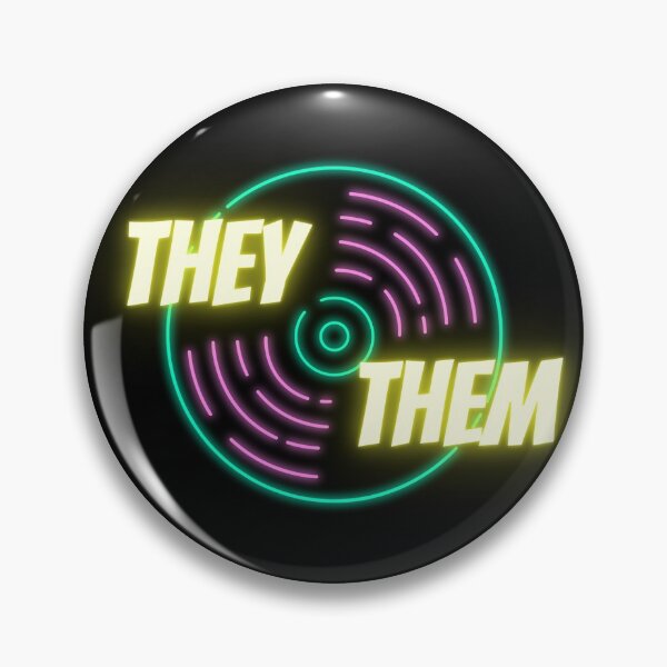 Item preview, Neon Vinyl They Them Pronouns designed and sold by LyssaByssa.