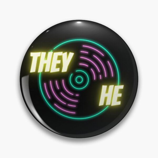 Item preview, Neon Vinyl They He Pronouns designed and sold by LyssaByssa.