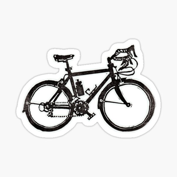 Touring Bike Relief Print Sticker