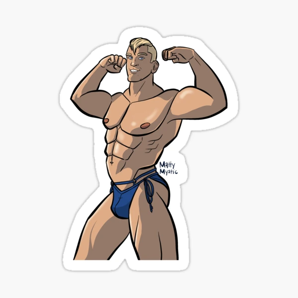 Random Buff Guy in Underwear Art Board Print for Sale by SpellYouLater