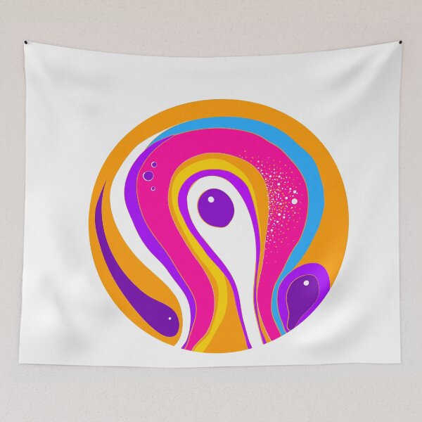Item preview,  Cute hydro abstract orange pink blue kawaii Design designed and sold by MirgoDesign.