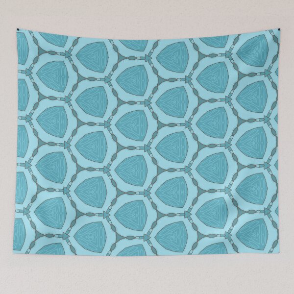 Item preview, Aqua Color Shapes Pattern designed and sold by palaco210.