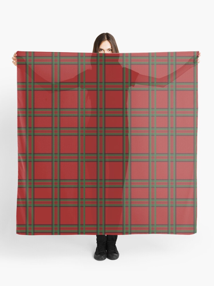 Thumbnail 1 of 3, Scarf, Classic Tartan Merry Christmas Check Plaid. designed and sold by Victoria Riabov.