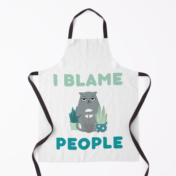 Item preview, I Blame People - Funny Cat and Plants designed and sold by BoozieHumor.