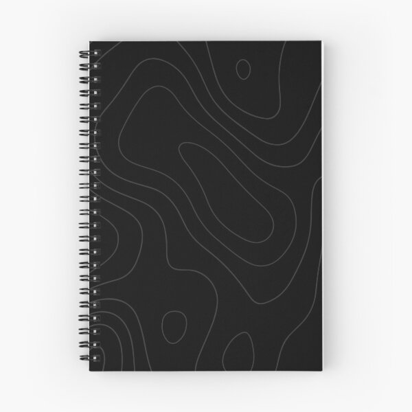 Item preview, Topography 02 - White Lines Black BG designed and sold by gaming-pads.