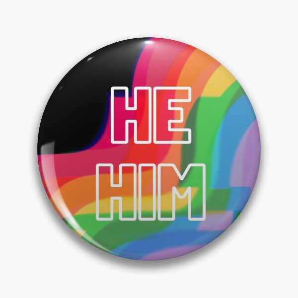 Item preview, Wiggly Rainbow He Him Pronouns designed and sold by LyssaByssa.