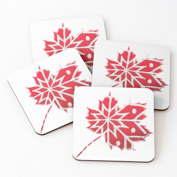 Item preview, Xmas red white maple leave by Iritof designed and sold by iritof.
