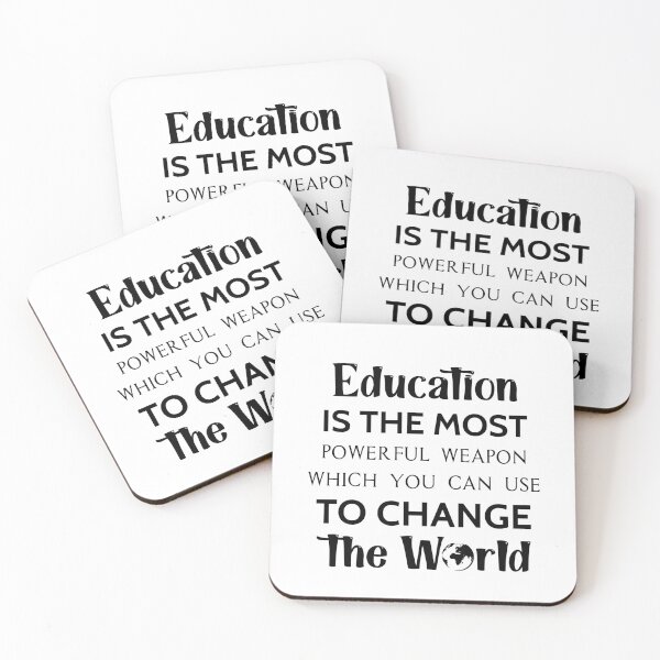 Item preview, Education is the most powerful weapon which you can use to change the world designed and sold by Trendy Stitch.