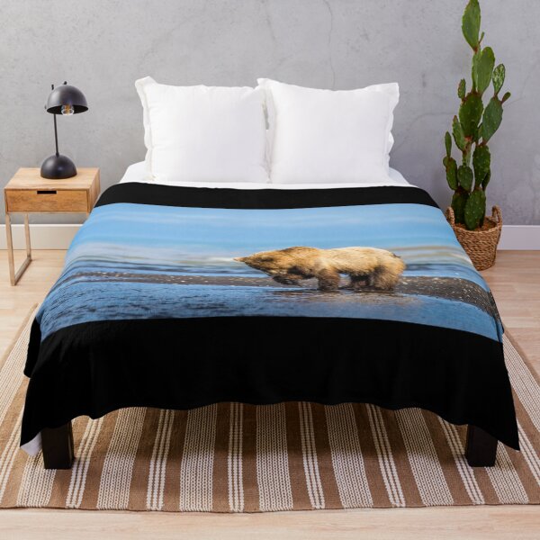 Item preview, Grizzly bear on the shore designed and sold by Lyl Dil Creations.