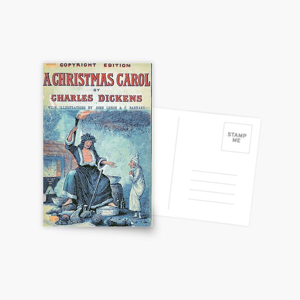 Vintage Cover of "A Christmas Carol" by Charles Dickens" (1886) Postcard