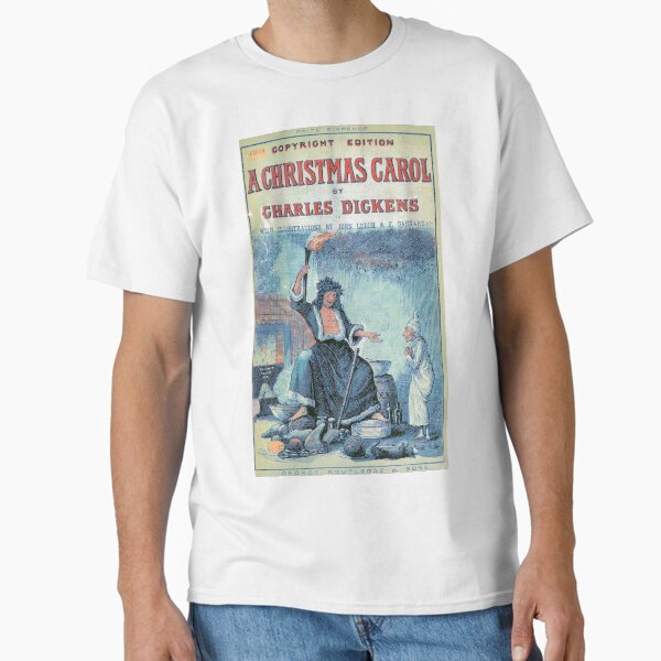 Vintage Cover of "A Christmas Carol" by Charles Dickens" (1886) Classic T-Shirt