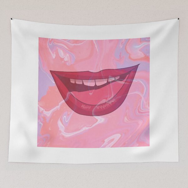 Item preview, Pink Pout Lips/Cute Pink Lips/Hot Pink, Abstract Swirl Background  designed and sold by haRexia.