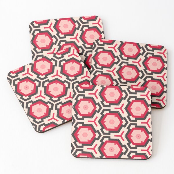 Item preview, Cyber Red Hexagon Pattern designed and sold by palaco210.