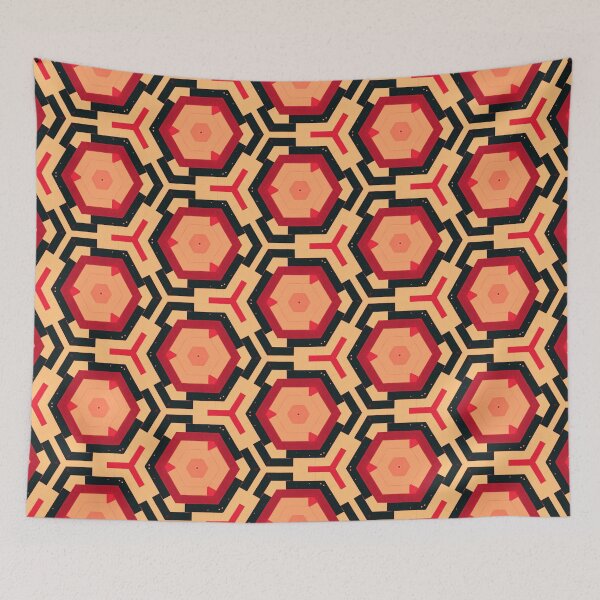 Item preview, Cyber Ruby Hexagon Pattern designed and sold by palaco210.