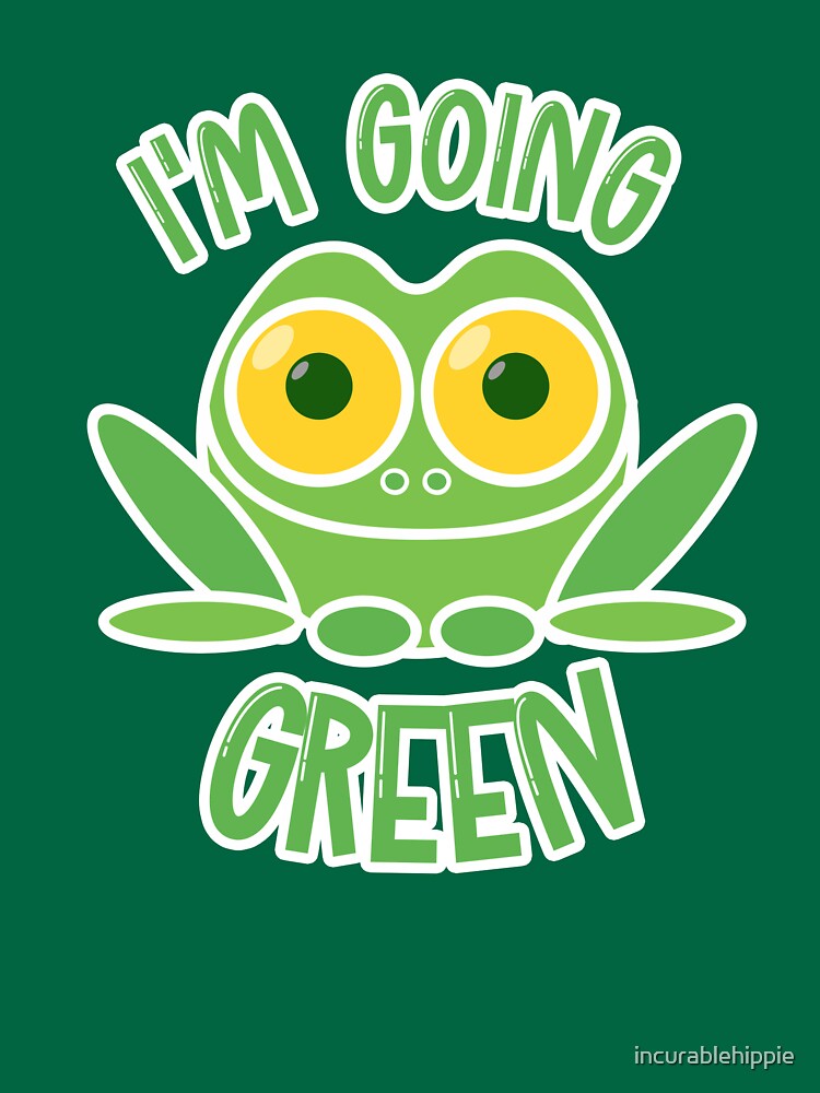 I'm Going Green! Cute eco frog environmentalist by incurablehippie