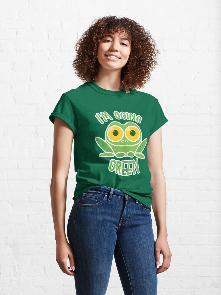 Alternate view of I'm Going Green! Cute eco frog environmentalist Classic T-Shirt