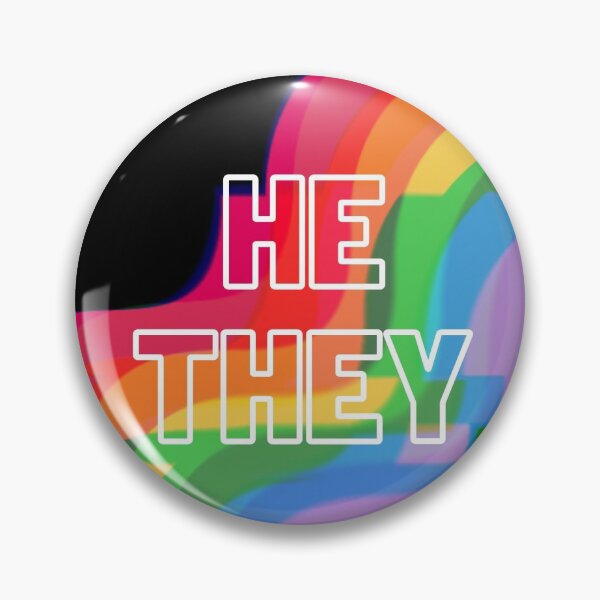 Item preview, Wiggly Rainbow He They Pronouns designed and sold by LyssaByssa.