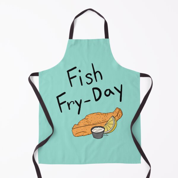 Item preview, Fish Fry-day - Fish Fry Friday - Black Text & Robin Egg Blue Background designed and sold by EcoElsa.