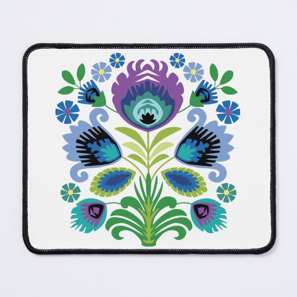 Item preview, Polish Folk Flowers Purple designed and sold by Barbara Pixton.