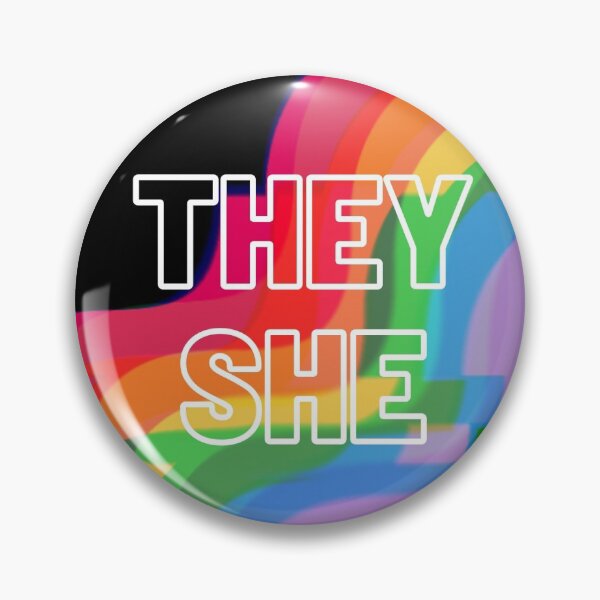 Item preview, Wiggly Rainbow They She Pronouns designed and sold by LyssaByssa.