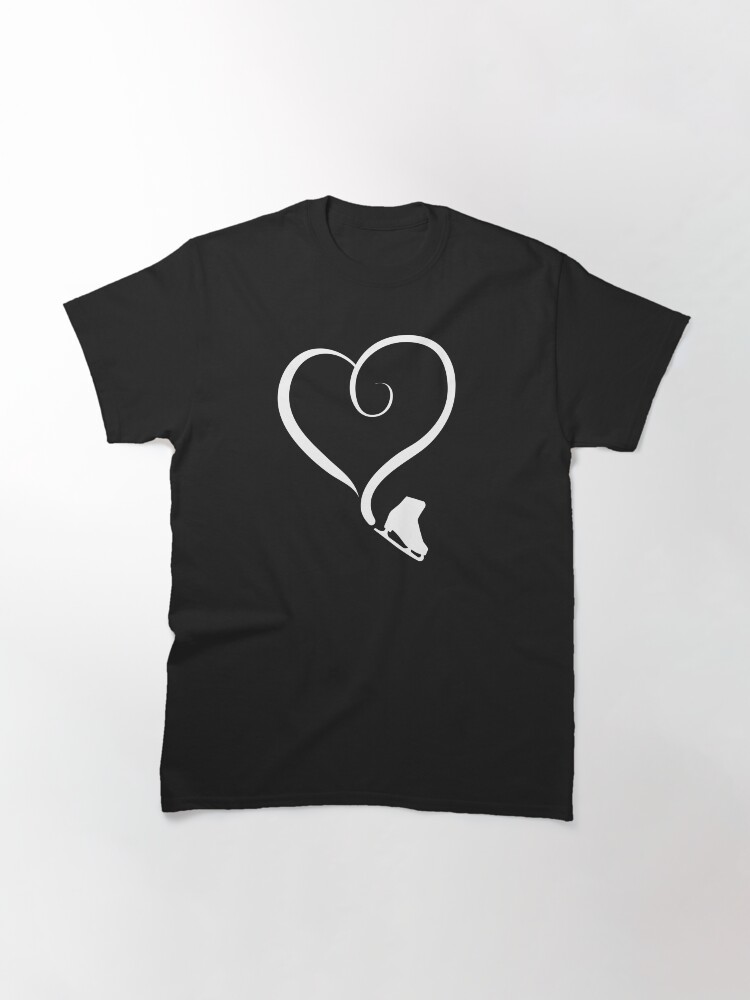 Thumbnail 3 of 7, Classic T-Shirt, Figure Skating Heart designed and sold by TripleTriple.