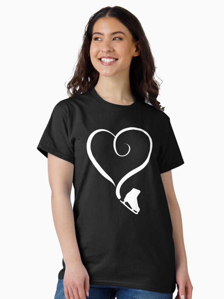 Thumbnail 1 of 7, Classic T-Shirt, Figure Skating Heart designed and sold by TripleTriple.