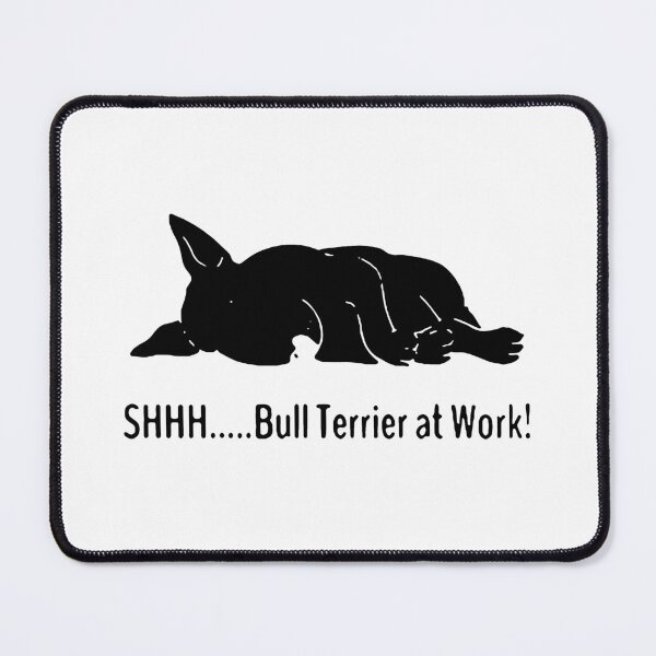 Item preview, Love Dog Bull Terrier Shhh Bull Terrier at work Happy Holiday Gift Premium Apparel Funny Holiday Xmas designed and sold by DesignByHeartUK.