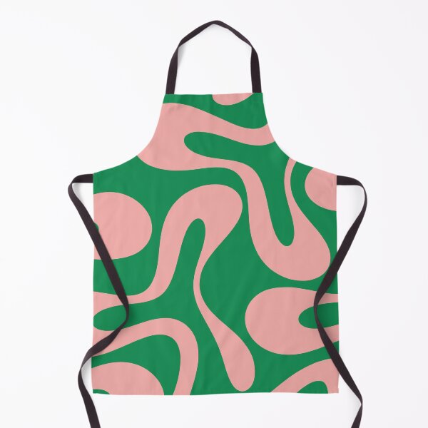 Aperçu de l'œuvre Motif abstrait moderne rétro de courbes douces en rose et vert créée et vendue par kierkegaard.