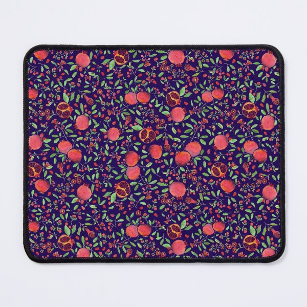 Item preview, Pomegranates on Dark Blue Background by MarcyBrennanArt designed and sold by MarcyBrennanArt.